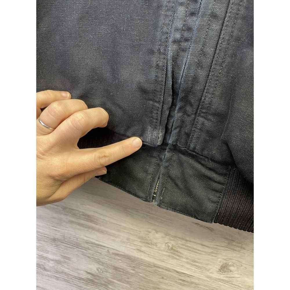 Carhartt Jacket Womens M Black Quilted Hooded Insulated Full Zip Lined J130 - Picture 11 of 12